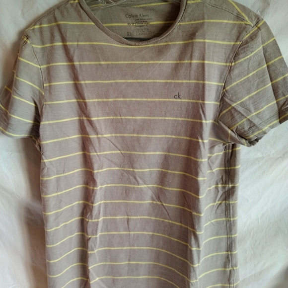 Calvin Klein Striped Slim Fit Shirt - Picture 1 of 3